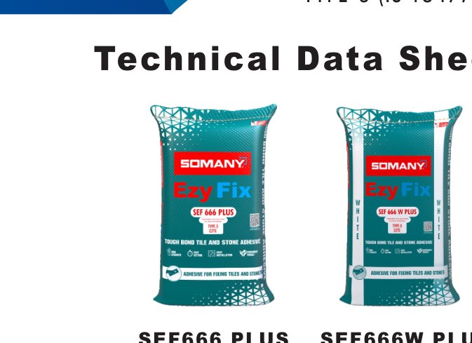 Somany Ezy Fix SEF-666 PLUS and SEF-666W PLUS adhesive bags