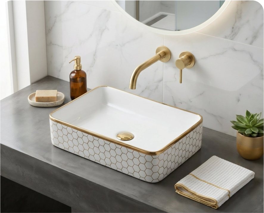 ARMANI-2018 table-top wash basin from the Armani series
